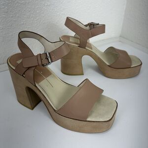Dolce Vita Wallis Heels in Cafe Stella Chunky Platform Sandals Wedding Party 9